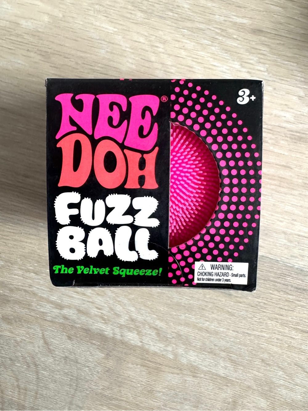 Nee Doh Fuzz Ball Squeeze Toy Pink